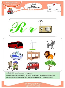 Çocuklar İçin R Sesi Çalışma Sayfaları 